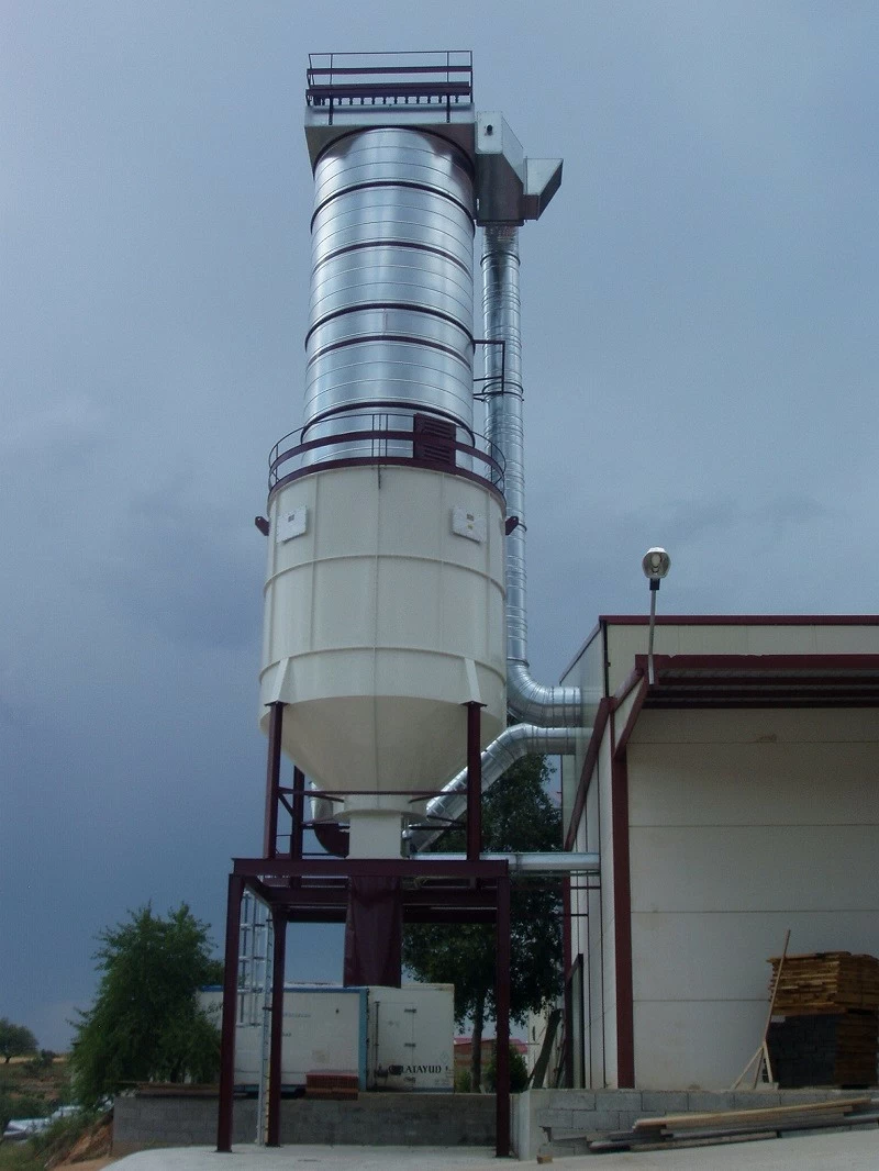 Silos de gran capacidad con filtro incorporado en la parte superior