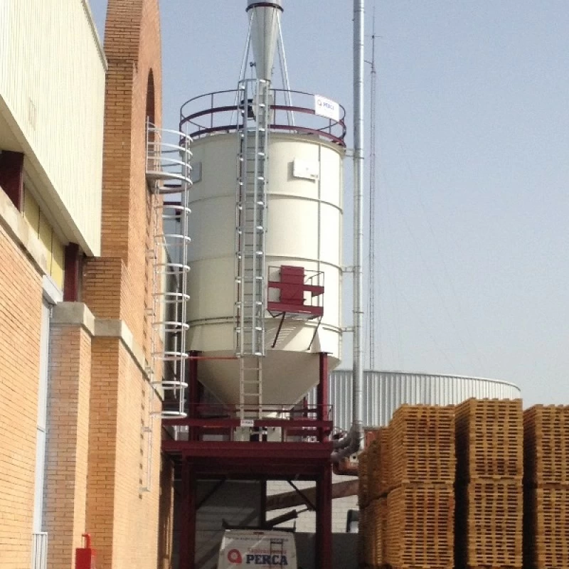 Ciclones en circuito cerrado para descarga a silo metálico