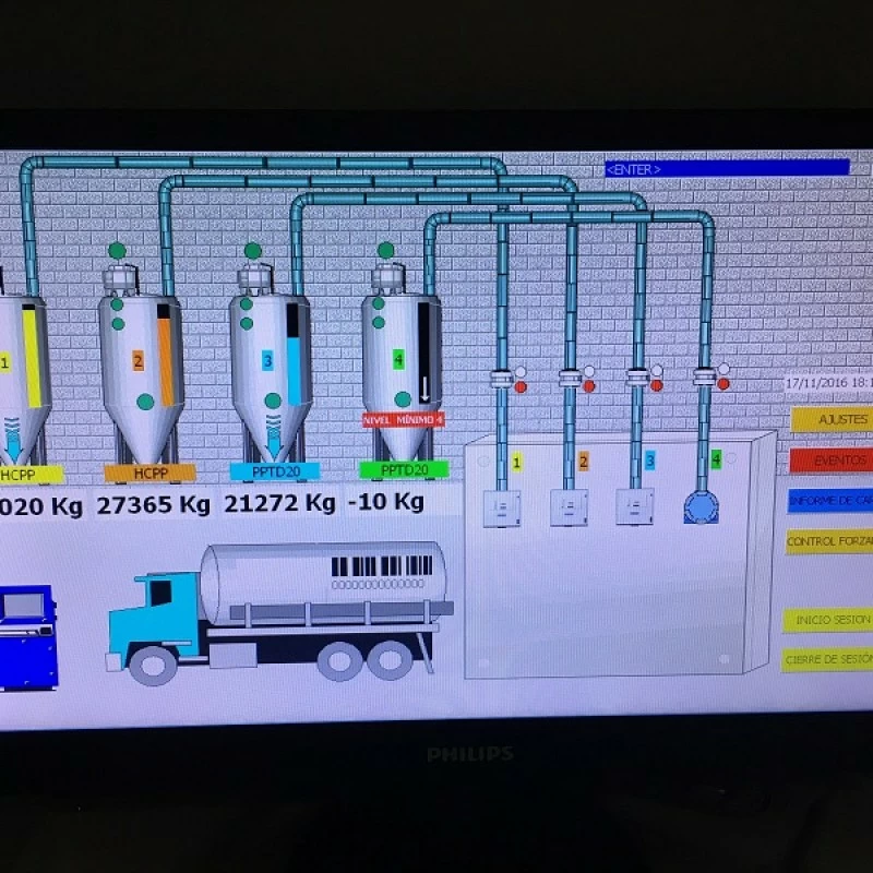 Sistemas scada para control de almacenaje de granza de plásticos