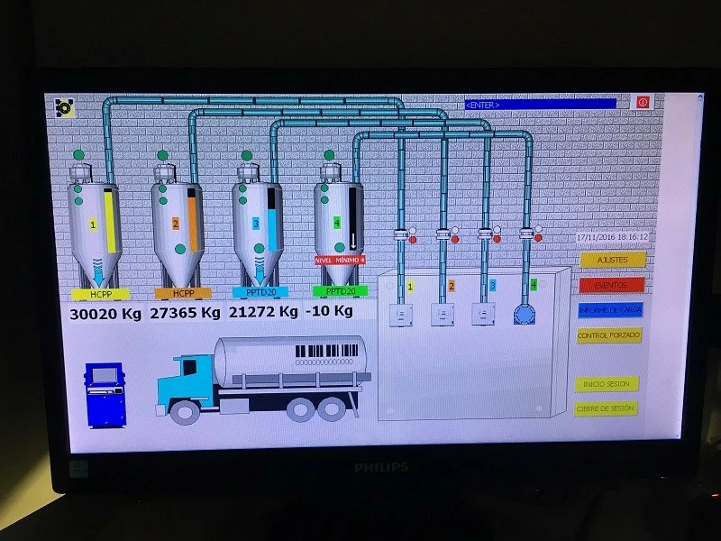 Sistemas scada para control de almacenaje de granza de plásticos