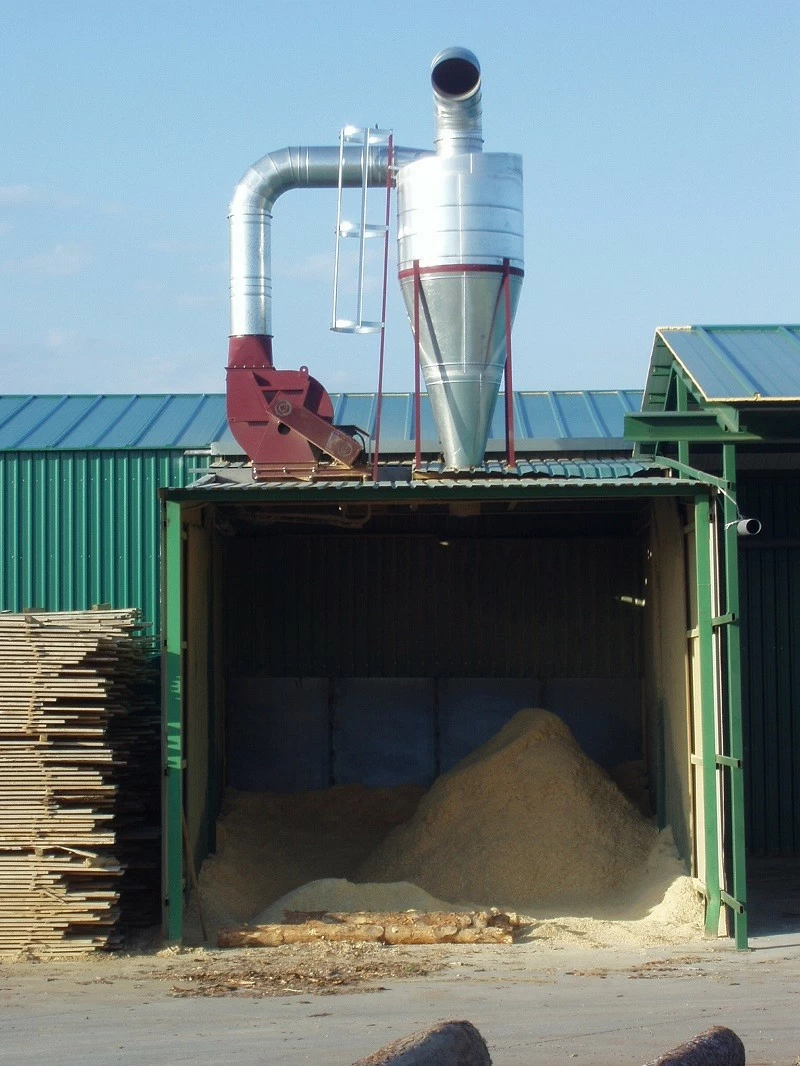 Ciclones con descarga a silo de construcción