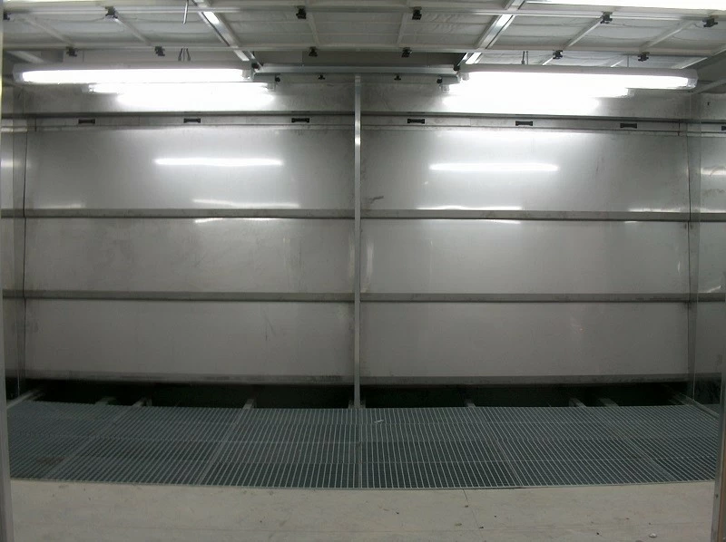 Cabinas presurizadas calefactadas con frontal aspirante de filtro seco o cortina de agua