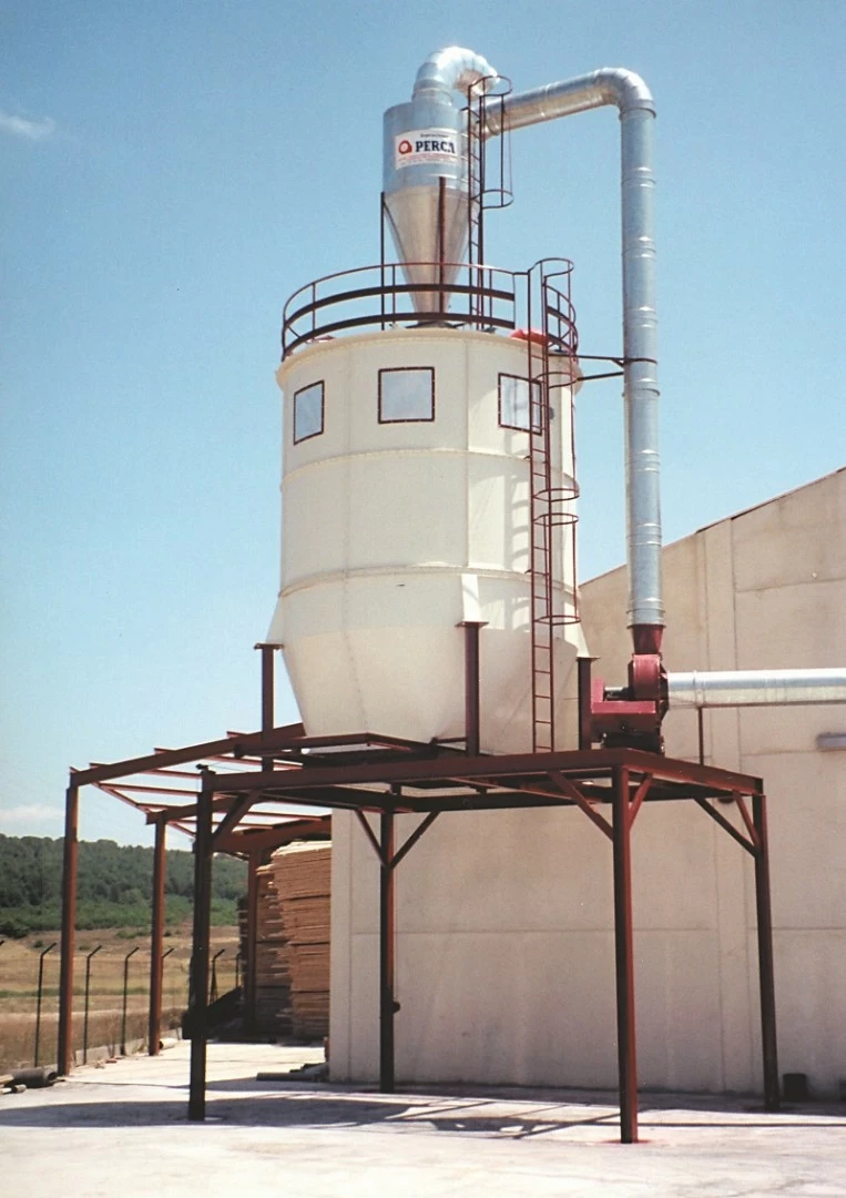 Ciclones con descarga a silo metálico